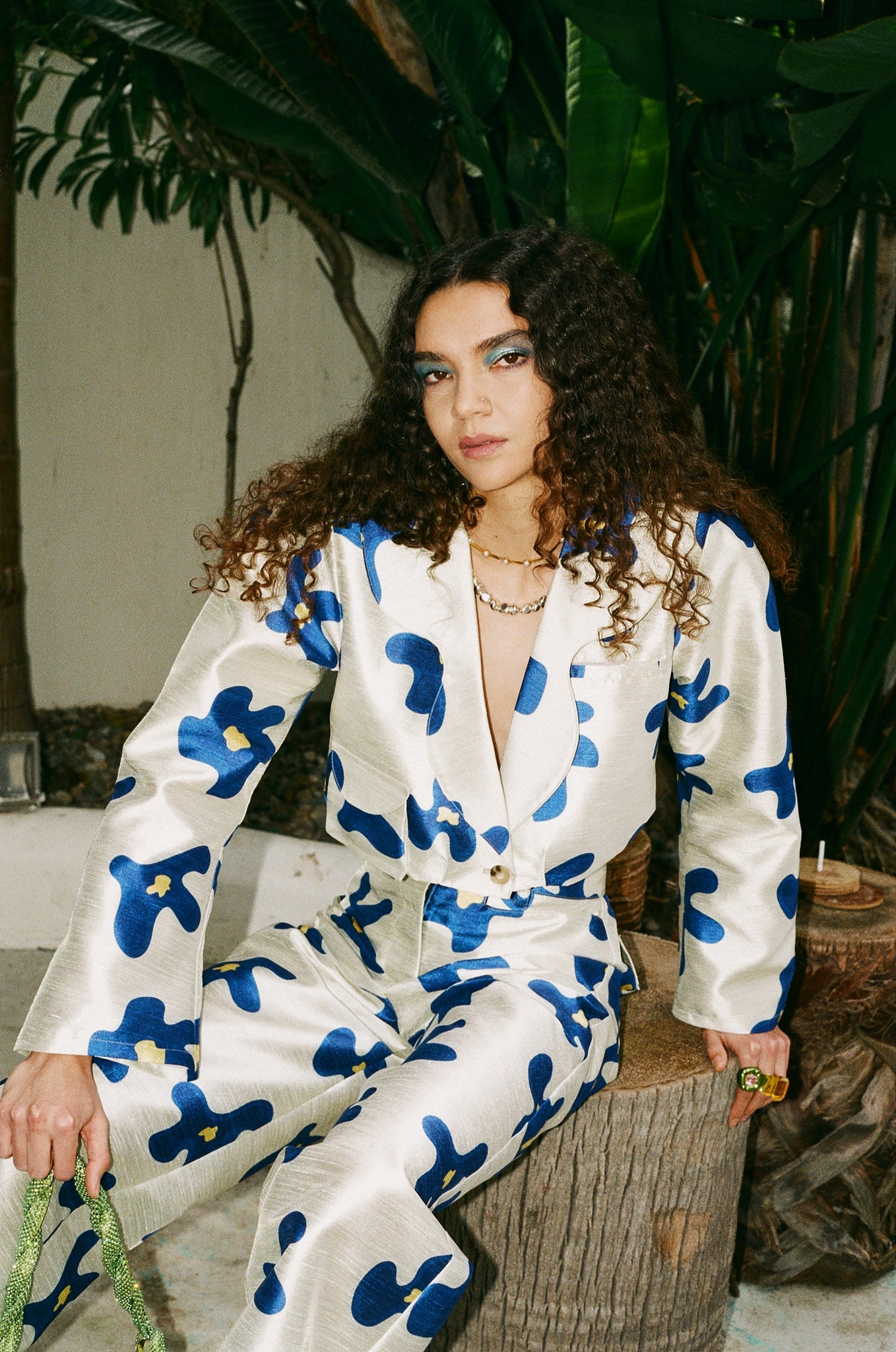 coco jacket in sapphire floral