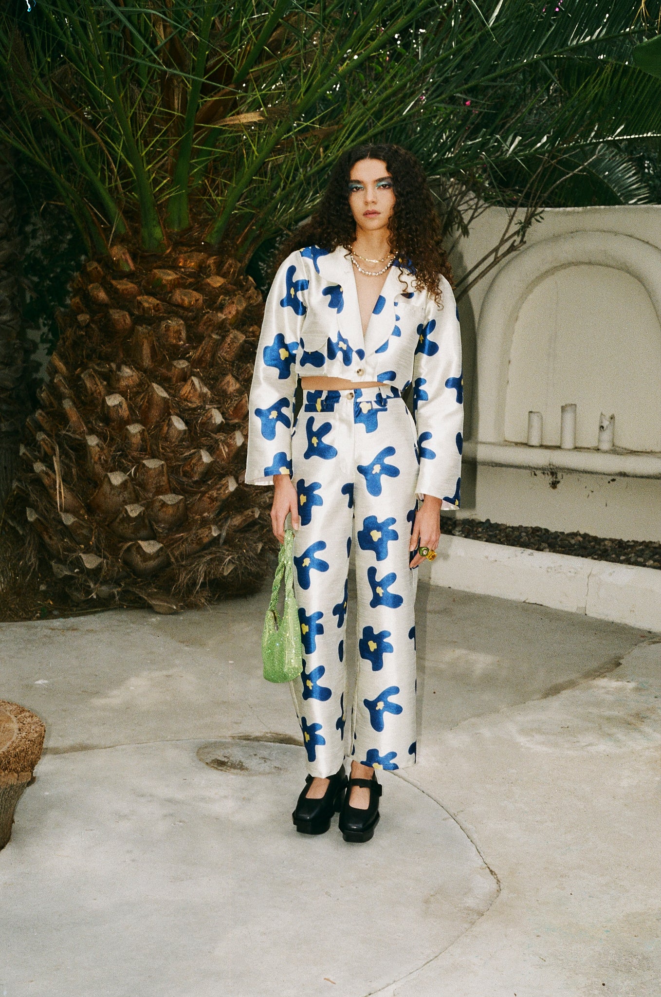 migo pant in sapphire floral