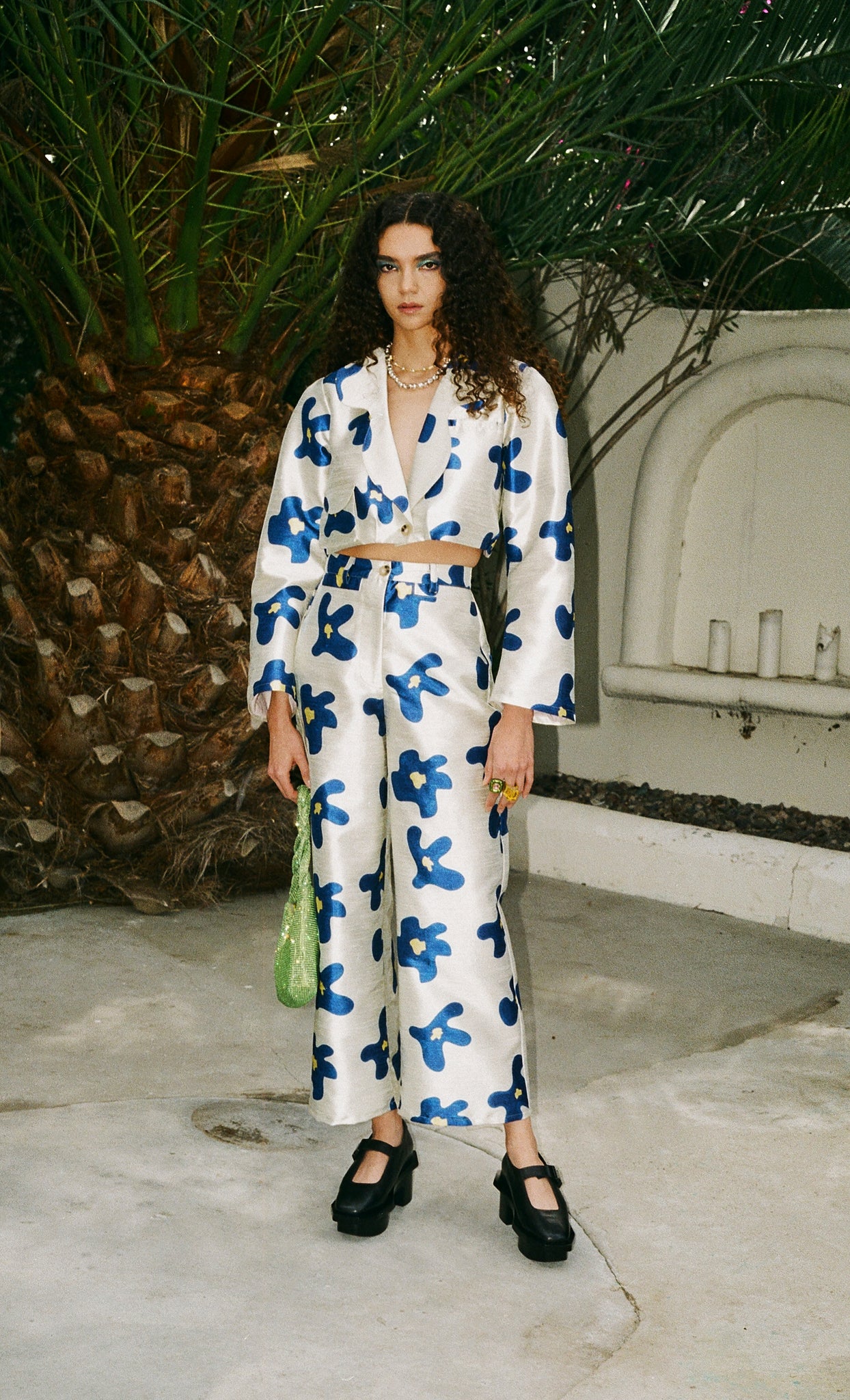 migo pant in sapphire floral