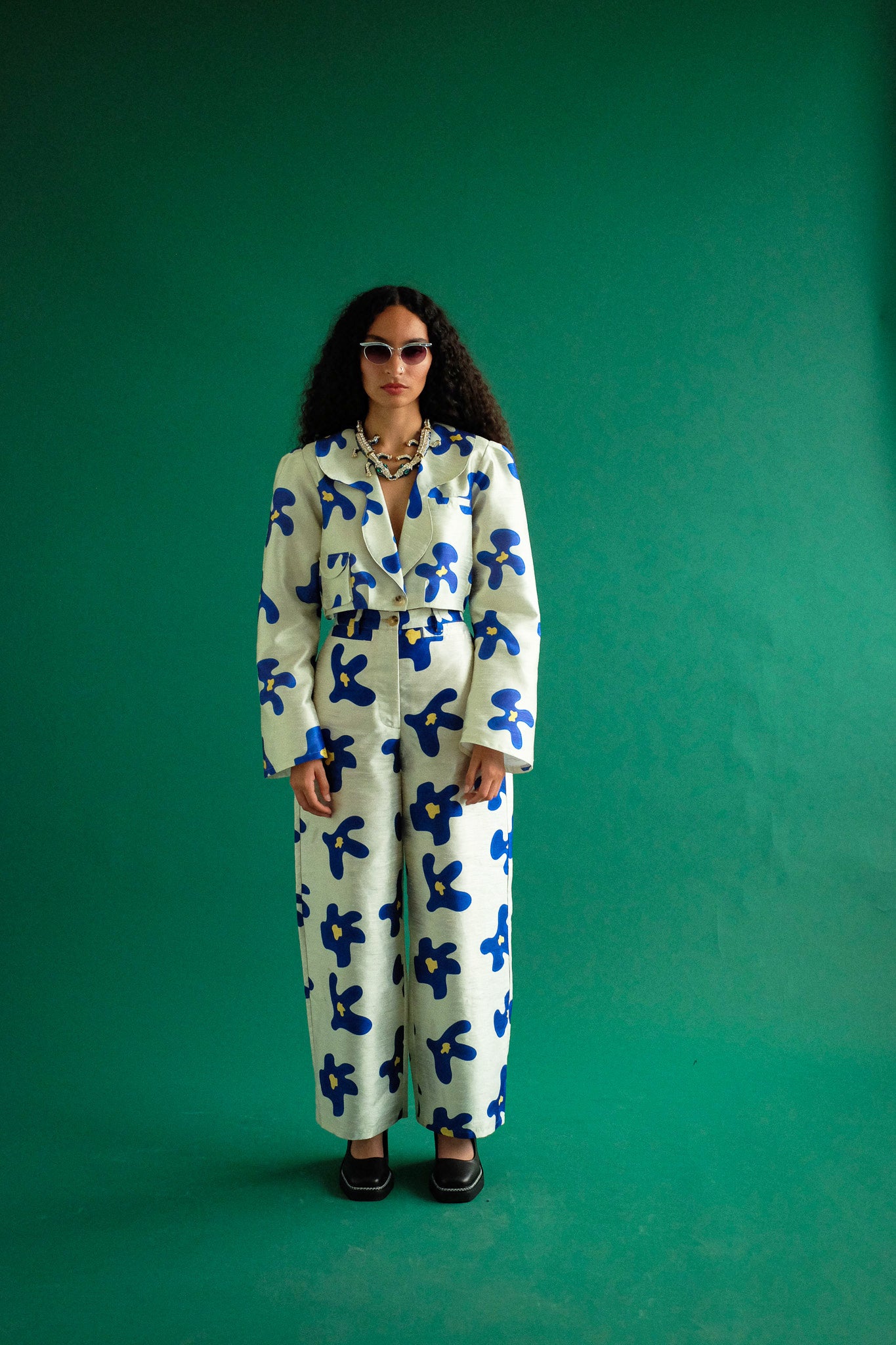 coco jacket in sapphire floral