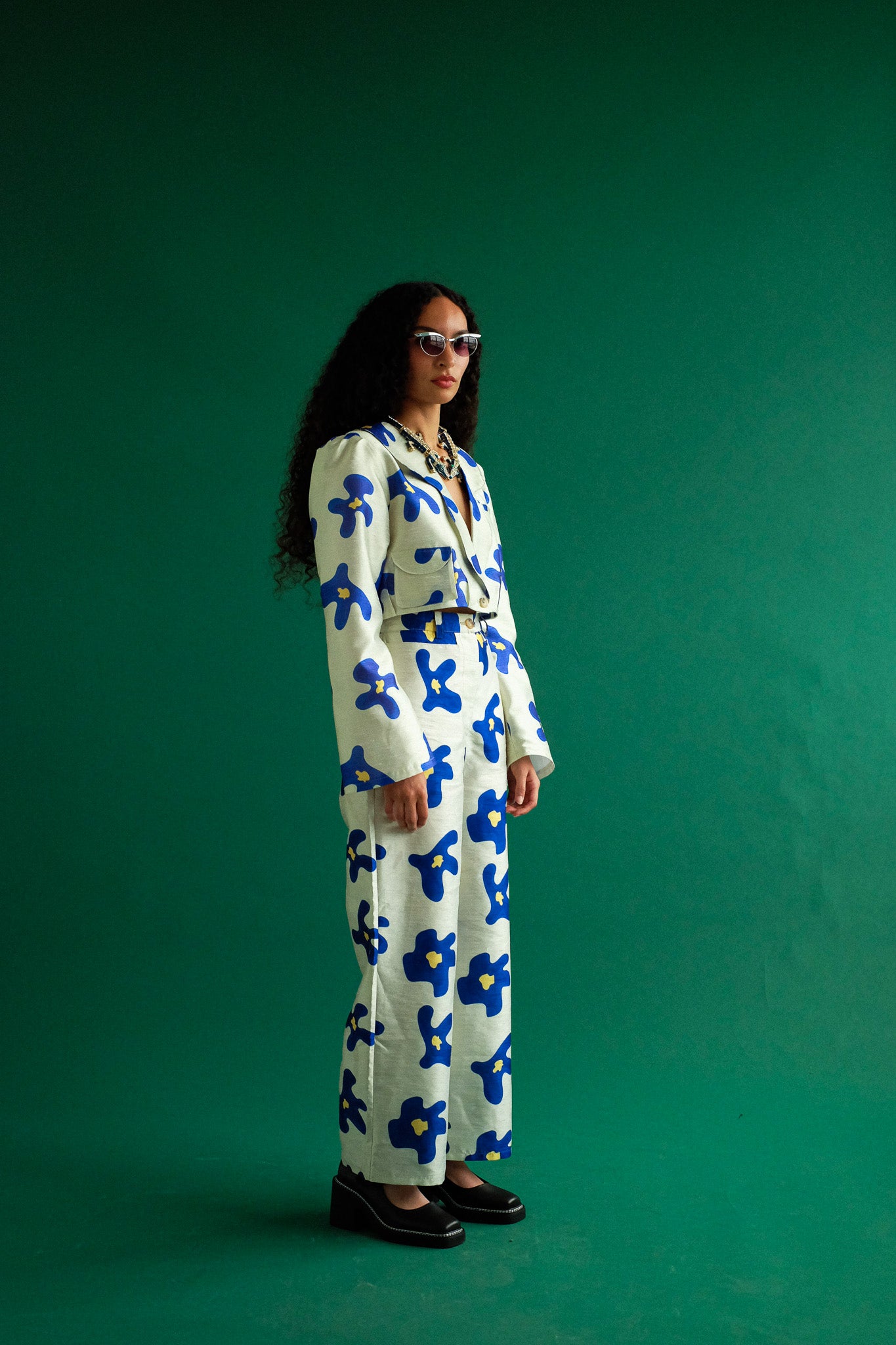 migo pant in sapphire floral