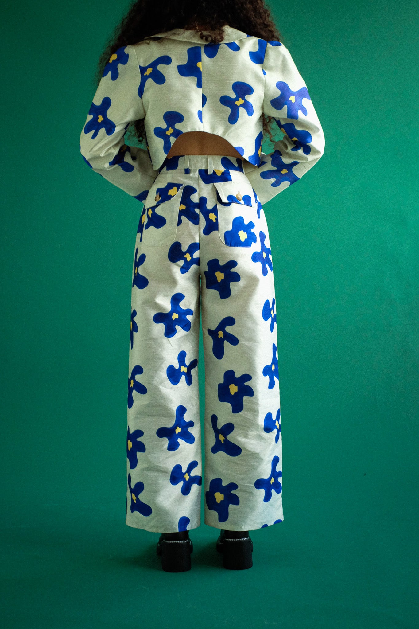 migo pant in sapphire floral